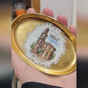 Gold Oval Trinket Dish ~ Germany